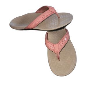 Vionic Orthotic Toe Post Sandal Casandra, Dark Peach Size 8.5